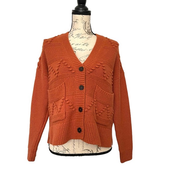 Madewell Sweaters - Madewell Zigzag Bobble Cardigan Size Small